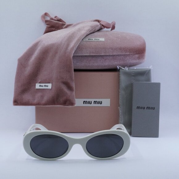 Final Price! Miu Miu MU06ZS 1425S0 White Grey Sunglasses main image 8